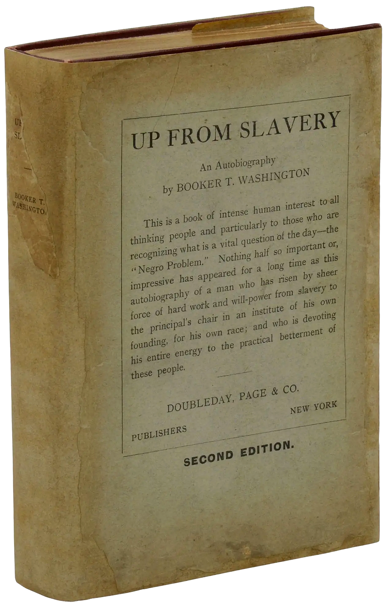 Up From Slavery: An Autobiography (1901, Dust Jacket) Booker T. Washington
