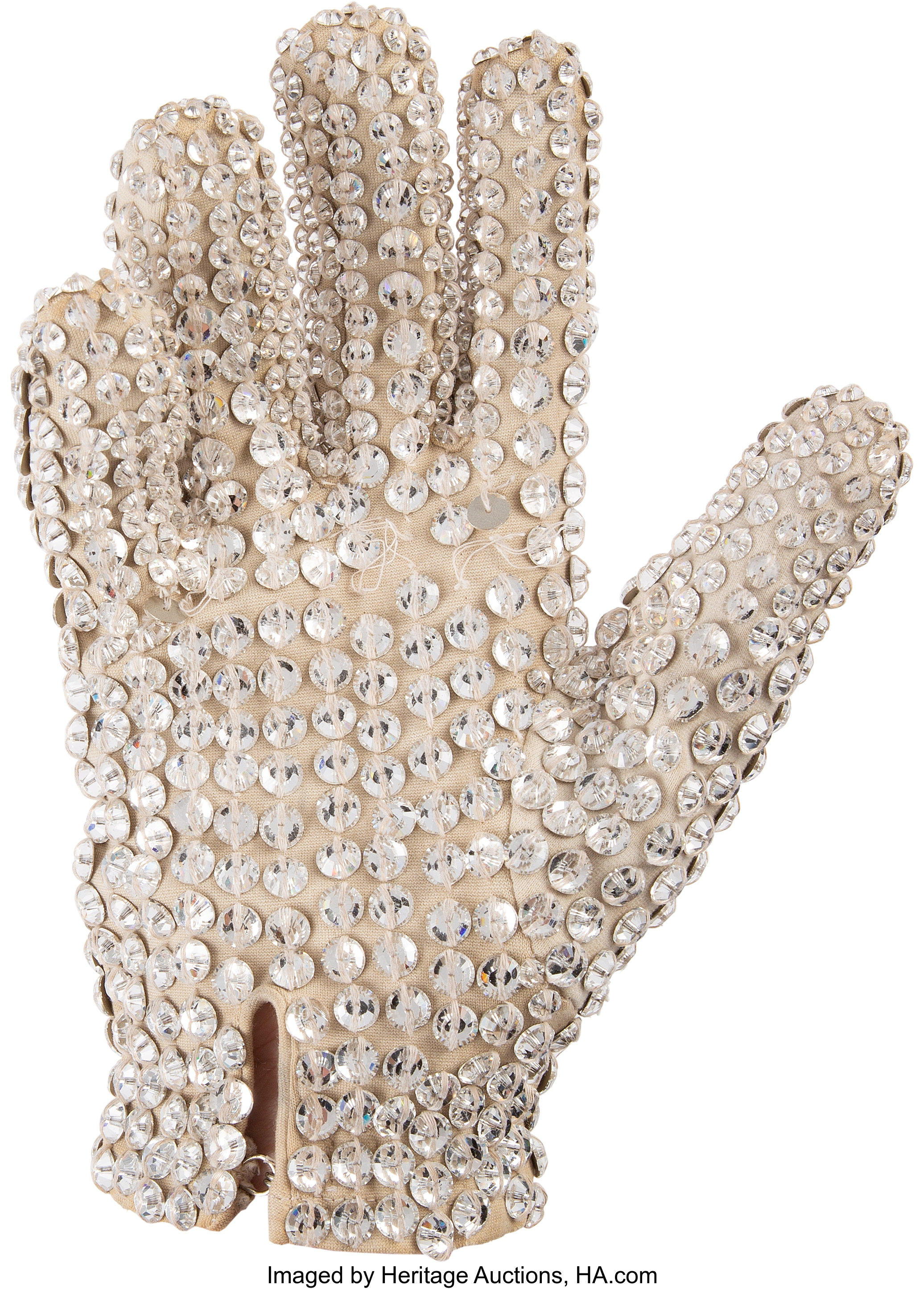 Michael Jackson Crystal-Studded Glove, Stage-Worn, Victory Tour (1984),