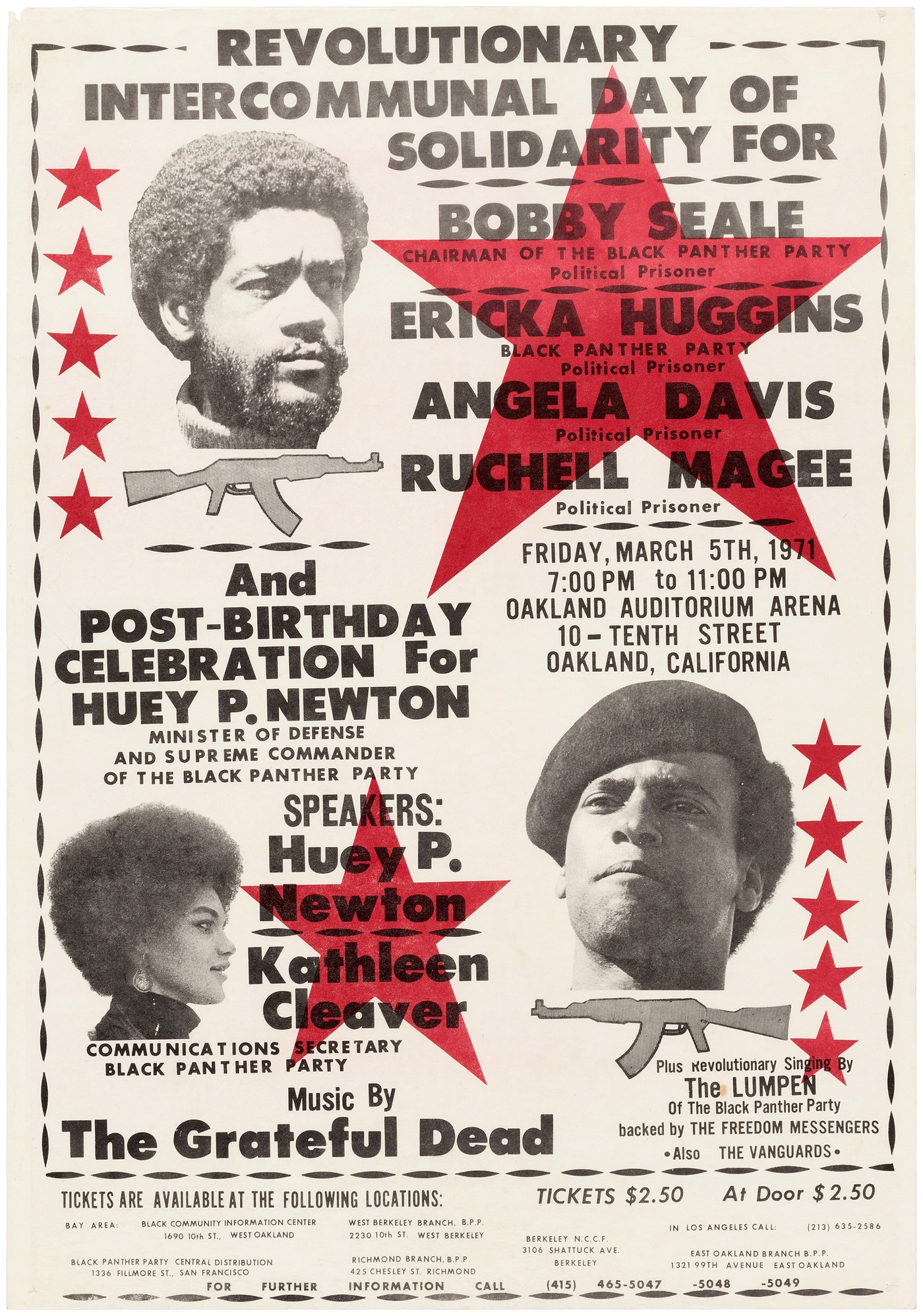 Grateful Dead x Black Panther Party 1971 Oakland Poster