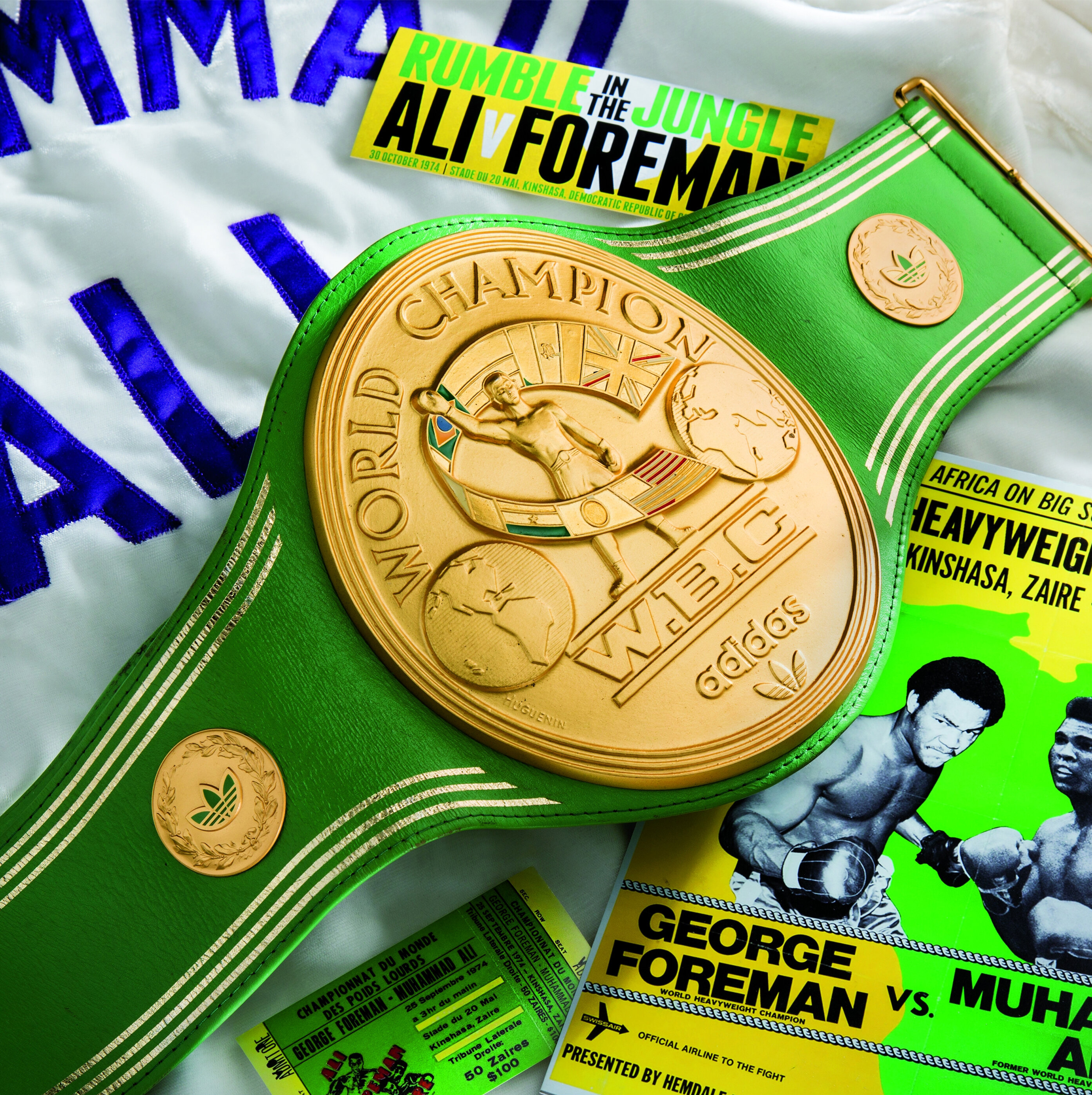 Ali’s 1974 WBC Belt – “Rumble in the Jungle” Victory