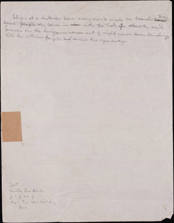 Zora Neale Hurston Draft Pages from a Major Work view 5