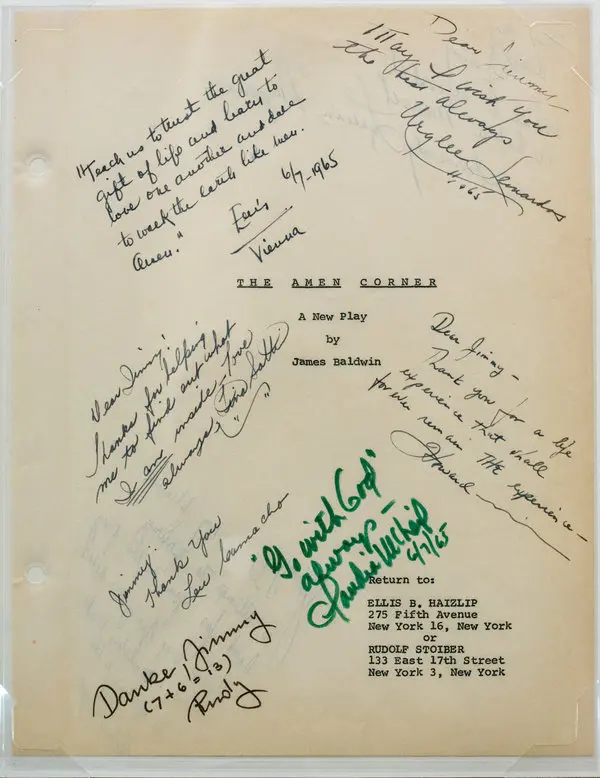 James Baldwin Manuscript Letter on Race and America view 2